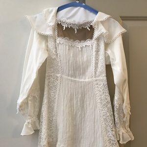 For Love and Lemons White Lace Mini Dress XS